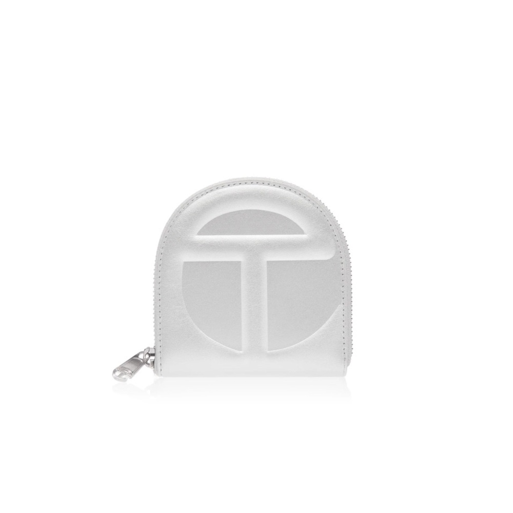 Telfar Leather Wallet Silver